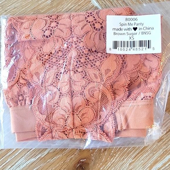 Free People-We Are HAH Spin Me Panty in Brown Sugar Size XS NWT - Picture 2 of 5
